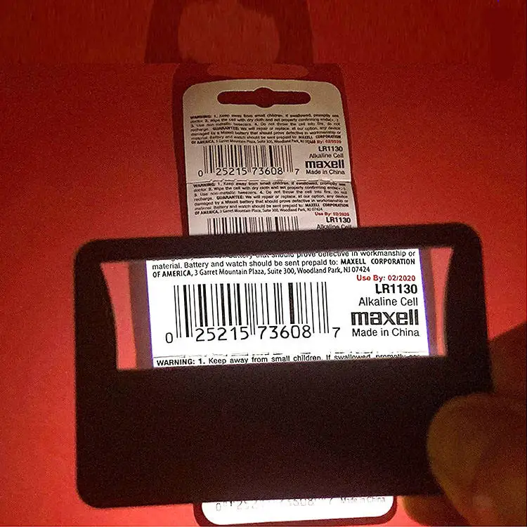 Customized 3x Card Size PVC Magnifier Fresnel Business card Magnifying Glass with Led Light