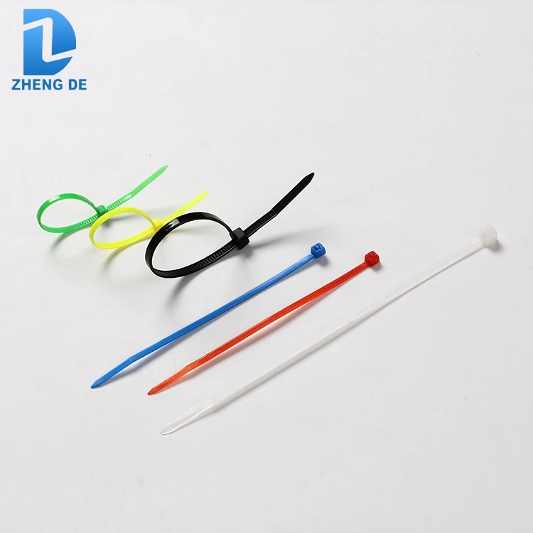 Plastic durable removable colorful releasable cable tie