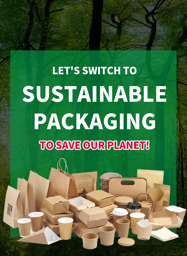 Wholesale Food Grade Waterproof Ziplock Biodegradable Brown Kraft Paper Kraft Stand Up Pouch Snack Food Bag With Printing 100Pcs