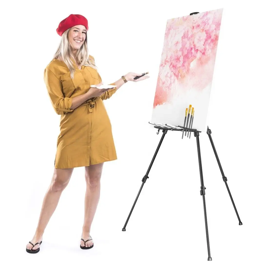 Большой мольберт складной и выдвижной мастер-мольберт для рисования