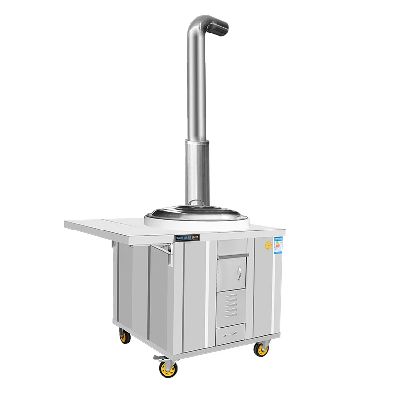 Hearth stove wood stove stainless steel rural indoor mobile smokeless large iron pot table