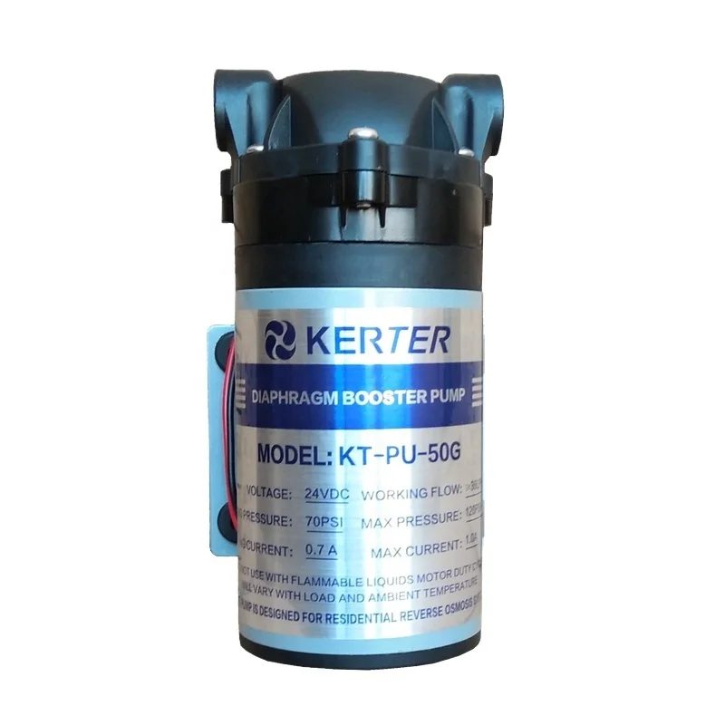 Hikins Food Grade Material Reverse Osmosis RO Booster Pump Long/Short Pump 24VDC 50Gpd