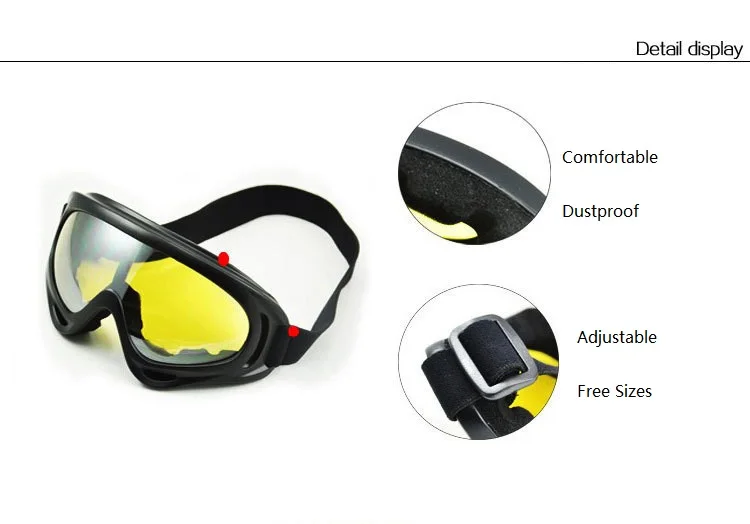 Outdoor Sports Ski Snowboard Glasses Skate Night Version Dirt Bike Helmet Cycling Windproof Dust Proof Glasses