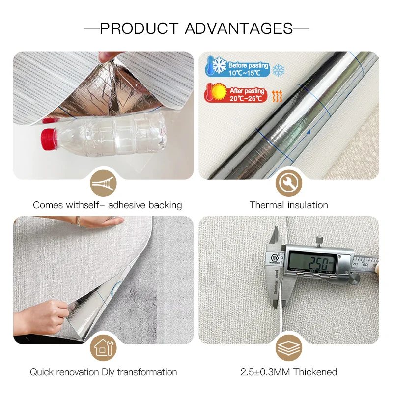 Tianan BA Self-adhesive Wallpaper Ixpe Foam Quick Renovation Diy Transformation Thermal Insulation Refurbish Wallpapers For Home