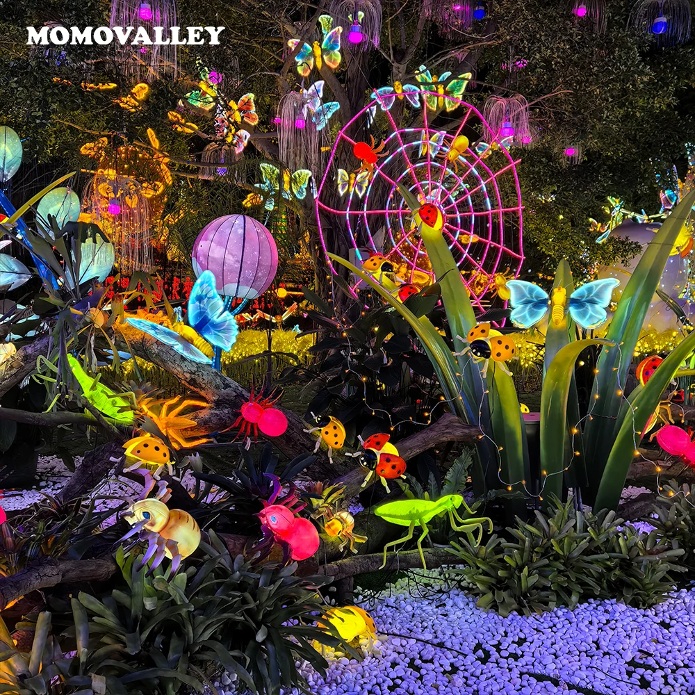 Momovalley festival Красивая Вечеринка дома уличный водонепроницаемый декоративный свет искусственные животные светодиодные 3D мотив Санта-паук огни