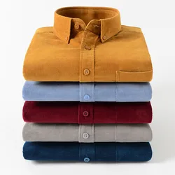 True Factory Manufacture Men Shirts XS-5XL Different Color Custom Logo Corduroy Shirts