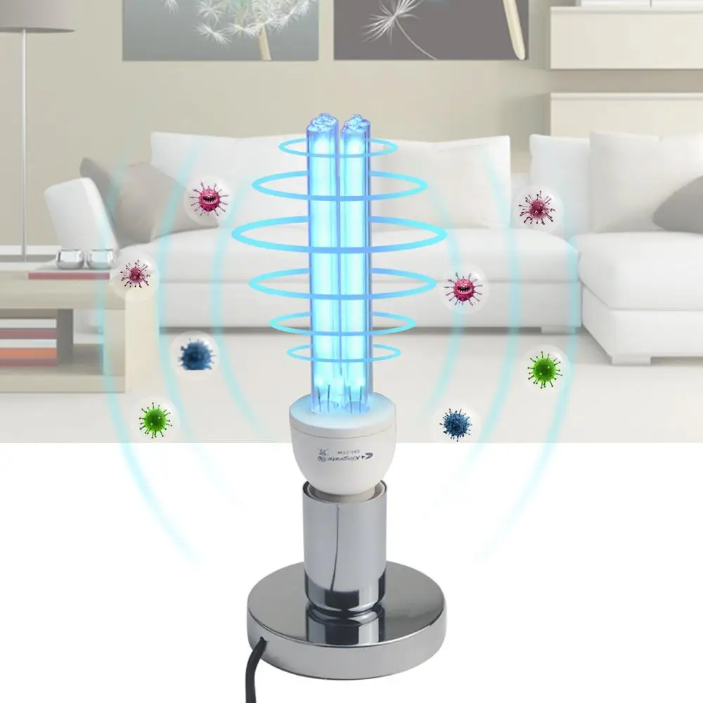  15W 25W УФ кварцевая лампа бактерицидные лампы дезинфекции UVC CFL озона Светодиодная ультрафиолетового стерилизатора антибактериальные убить с защитой от клеща дома потолочный