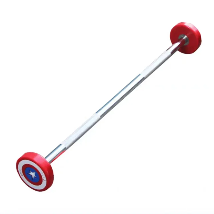 2022 Hot Sell Commercial Fitness Accessories/Gym accessories ASJ-P027 Straight Rubber Barbell