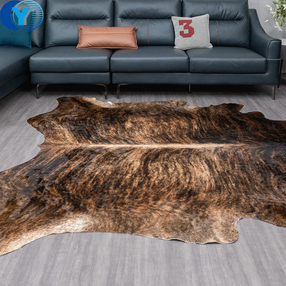 Ins Natural Leather Bovine Skins Cattle Cow Hides  Carpets and Rugs with Hair On Natural Shape Custom dyed Wholesale Supply Soft