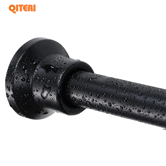 Hot selling New design curtain rod 1in Amazon standard packaging Segmented Shower Curtain Rod Curtain Rods  for bathroom