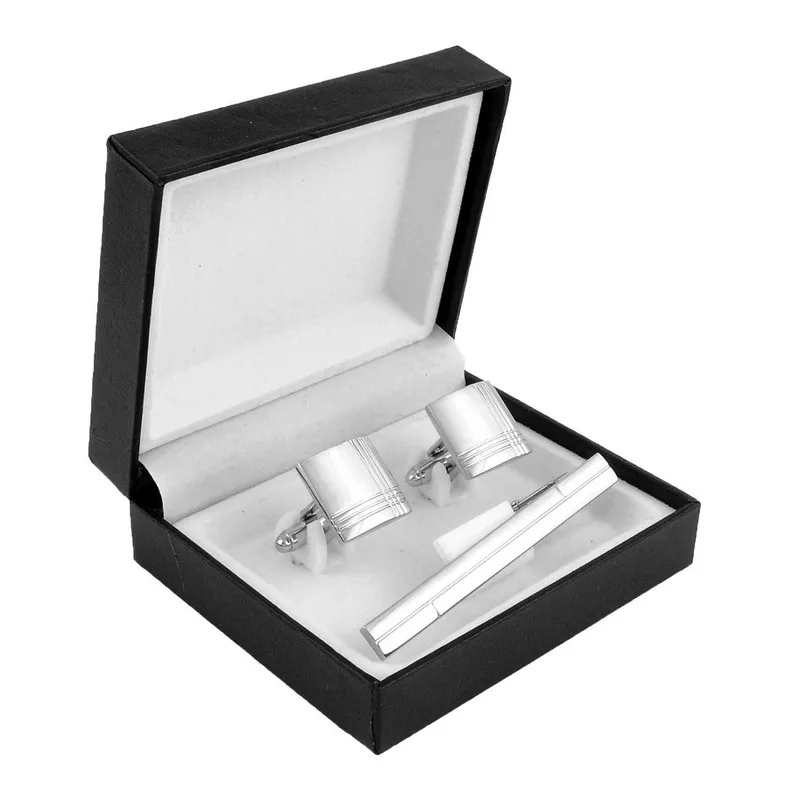 Набор Запонок и зажимов для галстука, мужской галстук, рубашка, модный галстук, запонки, стикеры, аксессуары для галстука, классический дизайн от производителя