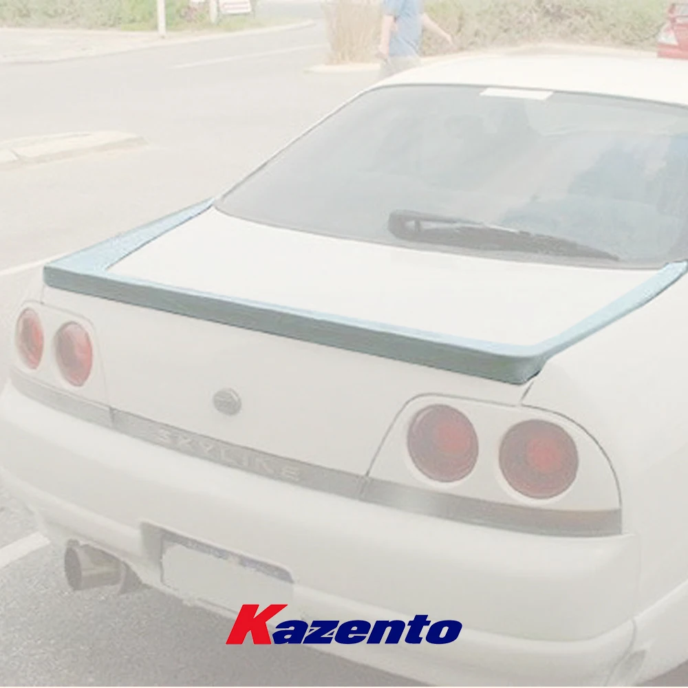 Auto Carbon Fiber Rear Tail Trunk Lip For Nissan Skyline R33 GTR GTS KZ Style Drift Wing Rear Spoiler Lip