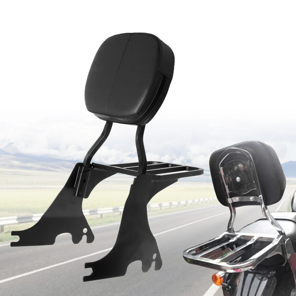Motorcycle Black Sissy Bar Backrest Luggage Rack For Harley Sportster Iron 883 XL 1200 Nightster Custom Forty Eight 2004-2017 16