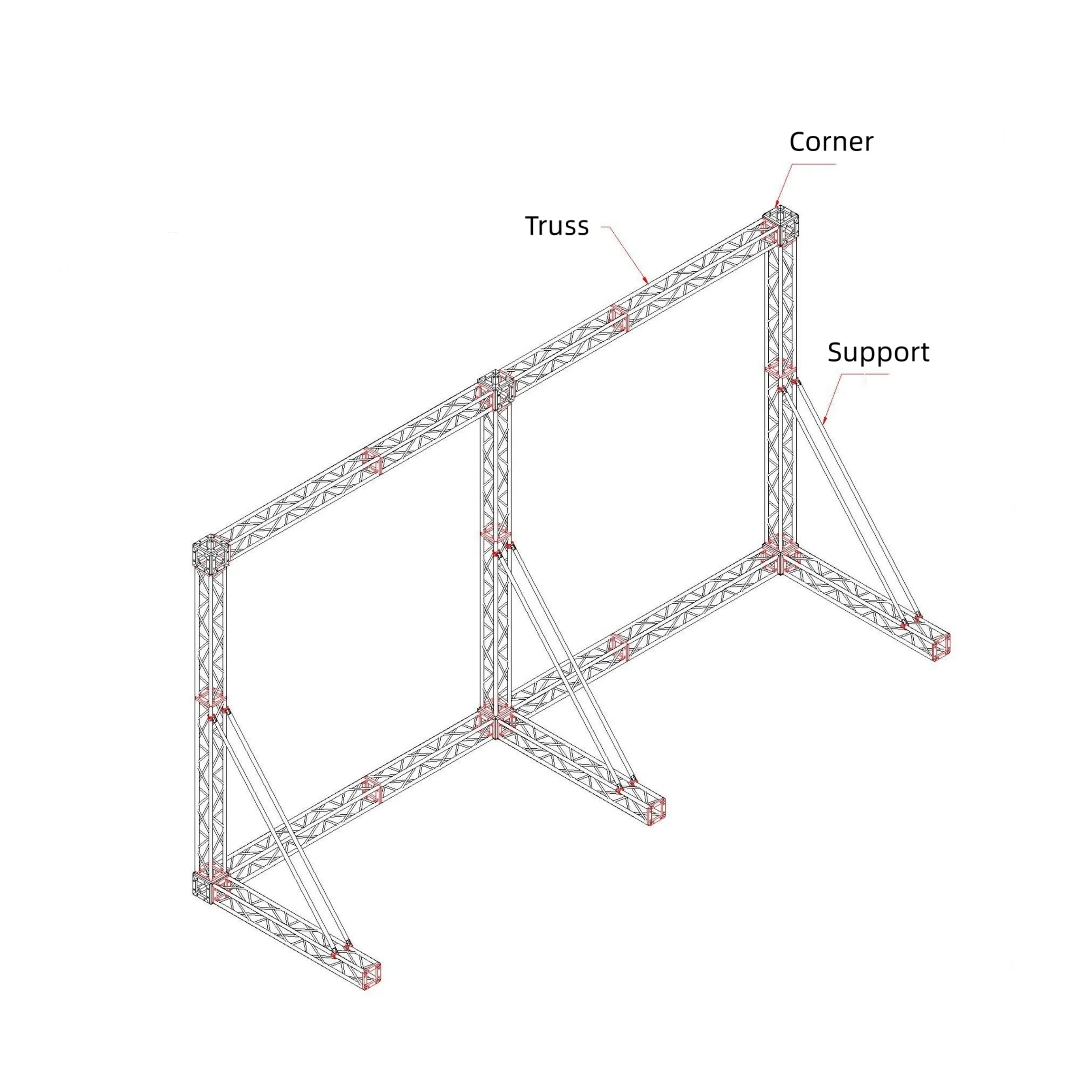 Factory Price Long Life Aluminum Sleeve Block Truss Performing Stage Used Stage For Sale