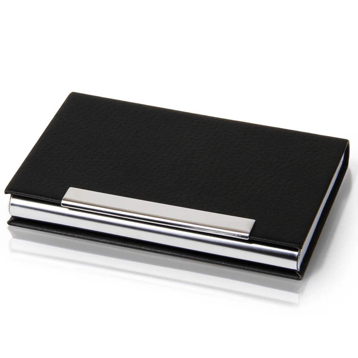 
professional leather & stainless steel business card holder for men and women 
