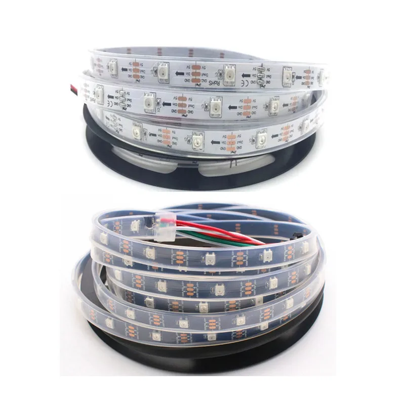WS2812B 16.4ft 150LEDs Individually Addressable RGB LED Pixel Strip 5050 SMD Dream Color Digital Programmable Decor Lighting