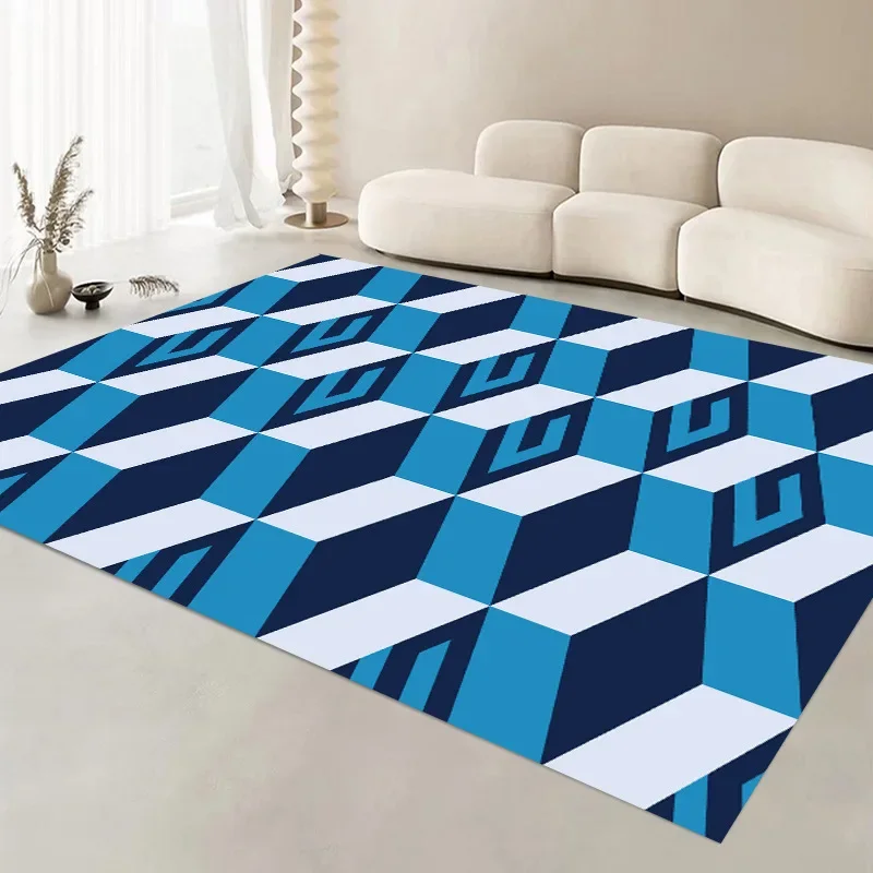 Factory Supply Modern Design 3D Printing Bedroom Rugs Studio Apartment Carpets