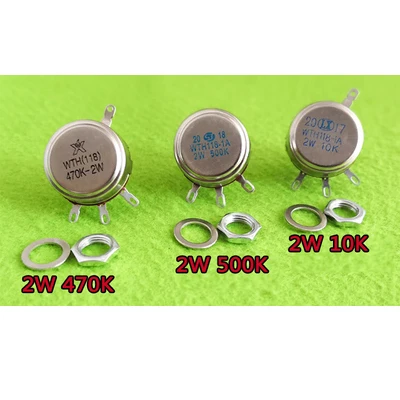 Szsbdz Wth118 угольный осажденный Potentiometer-1A 2 Вт 10K/470K/500K-Потенциометр аудио разрядки наивысшей