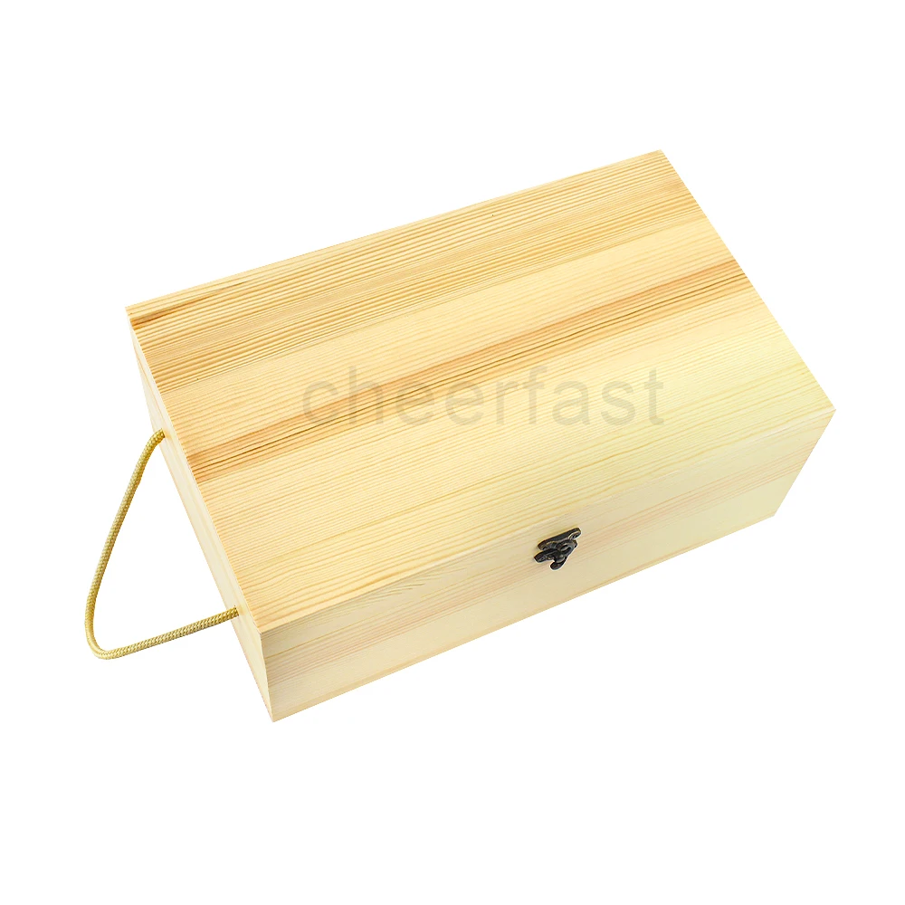 Customized Brand Simple Design Wood Keepsake Box With Hinged Lid Diy Crafting Gift Storage Box Premium Rectangle Wood Box