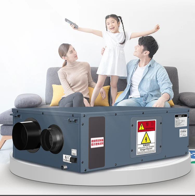 20L/D dehumidifying capacity ceiling mounted whole house ventilated dehumidifier