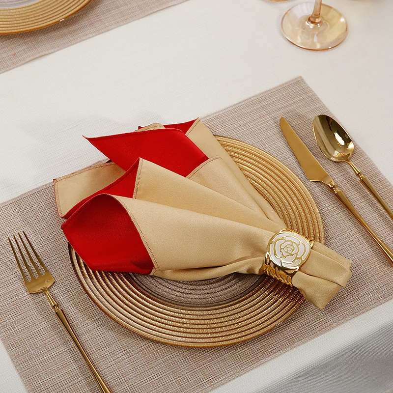 China supplier hotel wedding luxury linen napkins 100% cotton banquet square custom table napkin for dinner