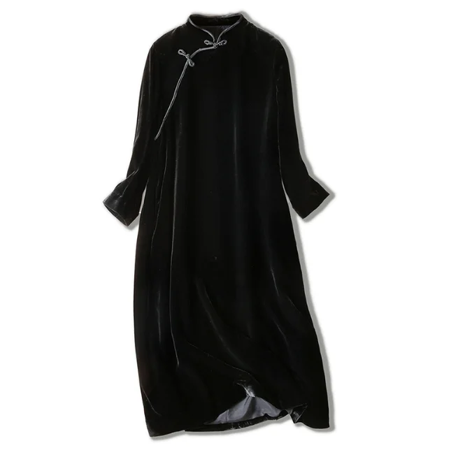  Китайский новый дизайн женский модный бархатный чонсам