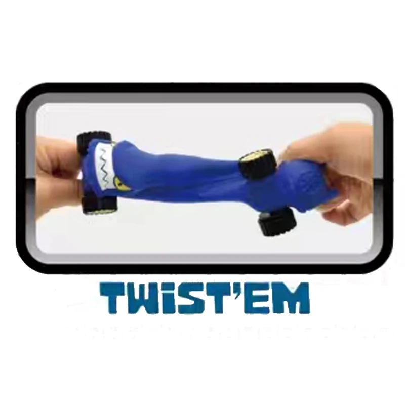 QS New Design Kids Cartoon Soft Glue Friction Car Toys 2 Style Packing Fidget Animal Shape Stretch Dcompression Vehicle Toys