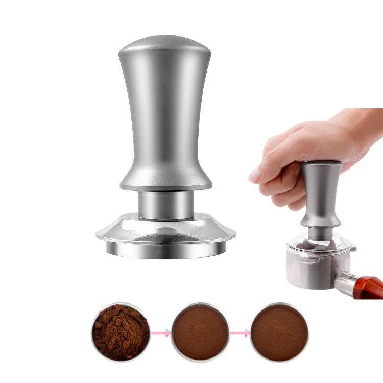2023 New arrival doubt spring 30lbs coffee tamper coffee distributor and tamper coffee bean pressing tool 51mm 53mm 58mm