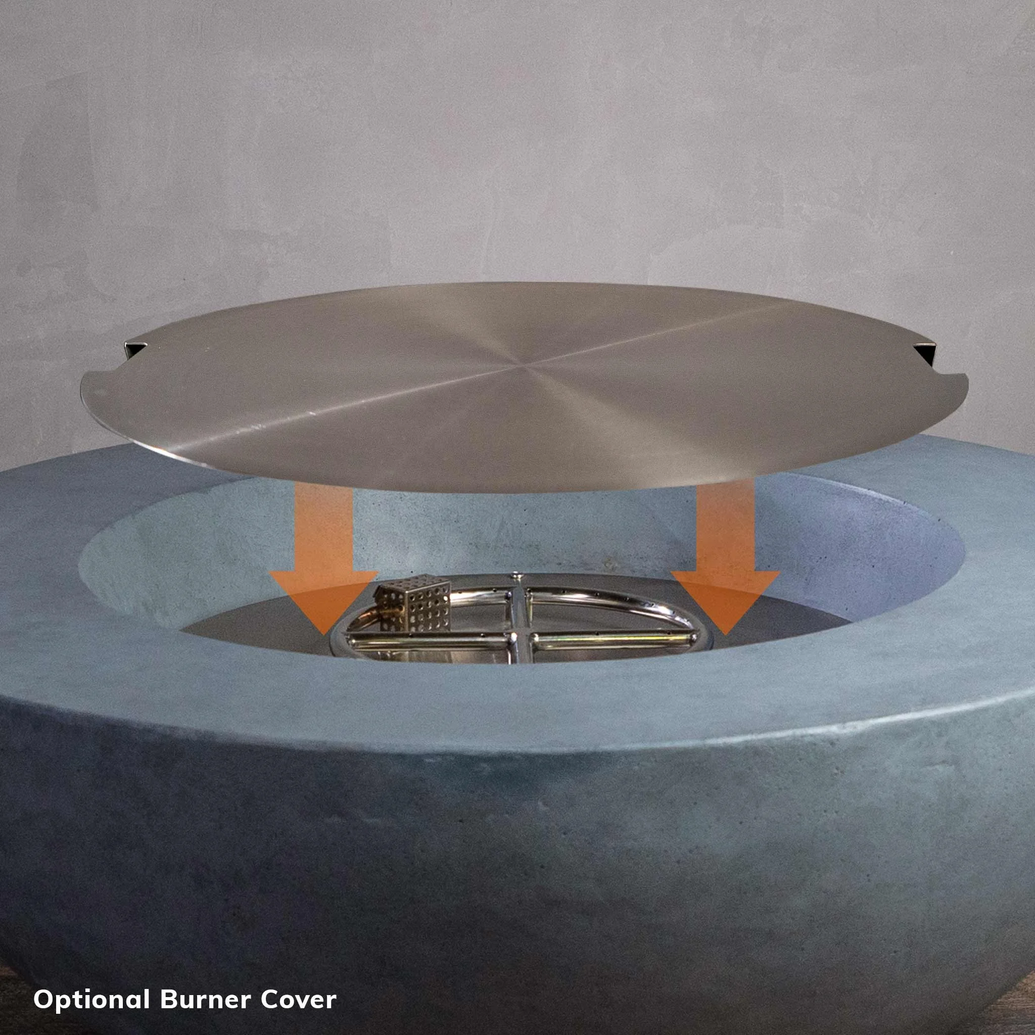 CG001-24 outdoor propane gas patio fireplace Stainless steel metal GFRC/GRC indoor gas fire pit