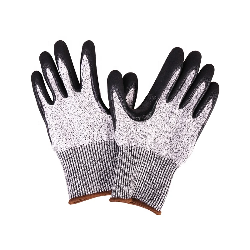 Breathable Light Weight HPPE Level 5 Anti Cutting Safety Gloves Food Grade Kitchen Coated Wear Resisting Work Gloves