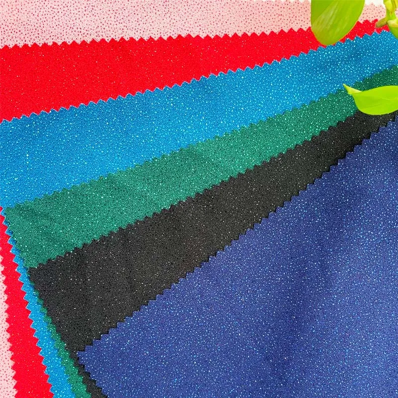 Moss crepe spandex pd/foil fabric