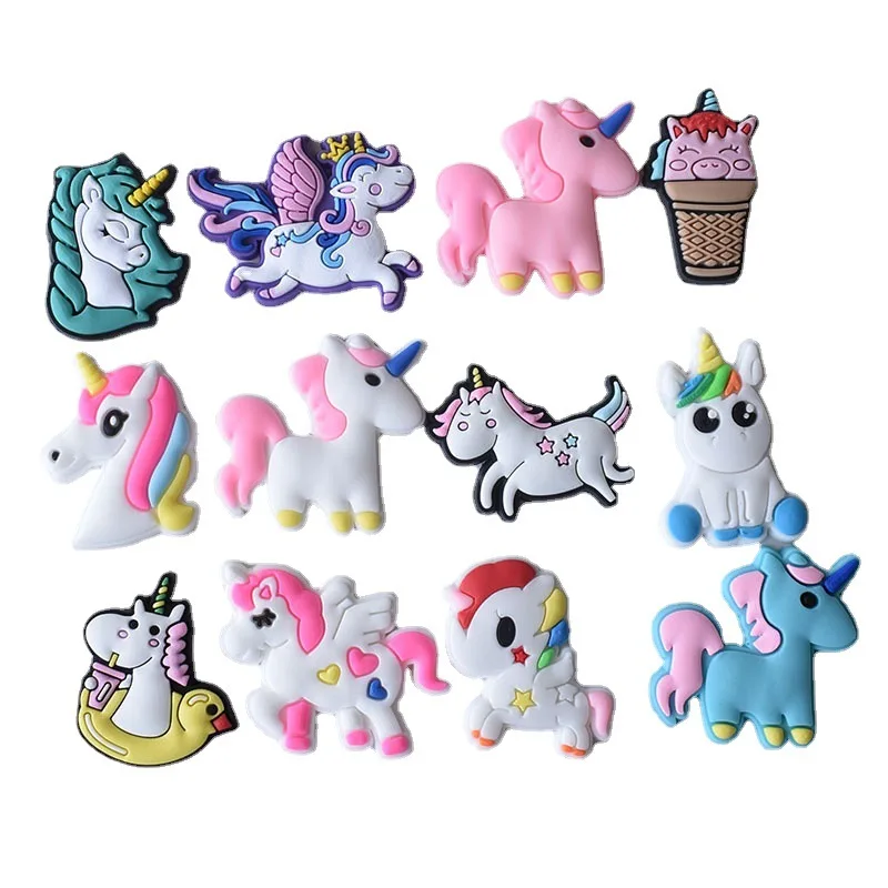 PVC Shoe Charms Customized Croc Shoe Designer Decoration Arrival Unicorn Custom Rubber New Croc Shoe Charms for Kids