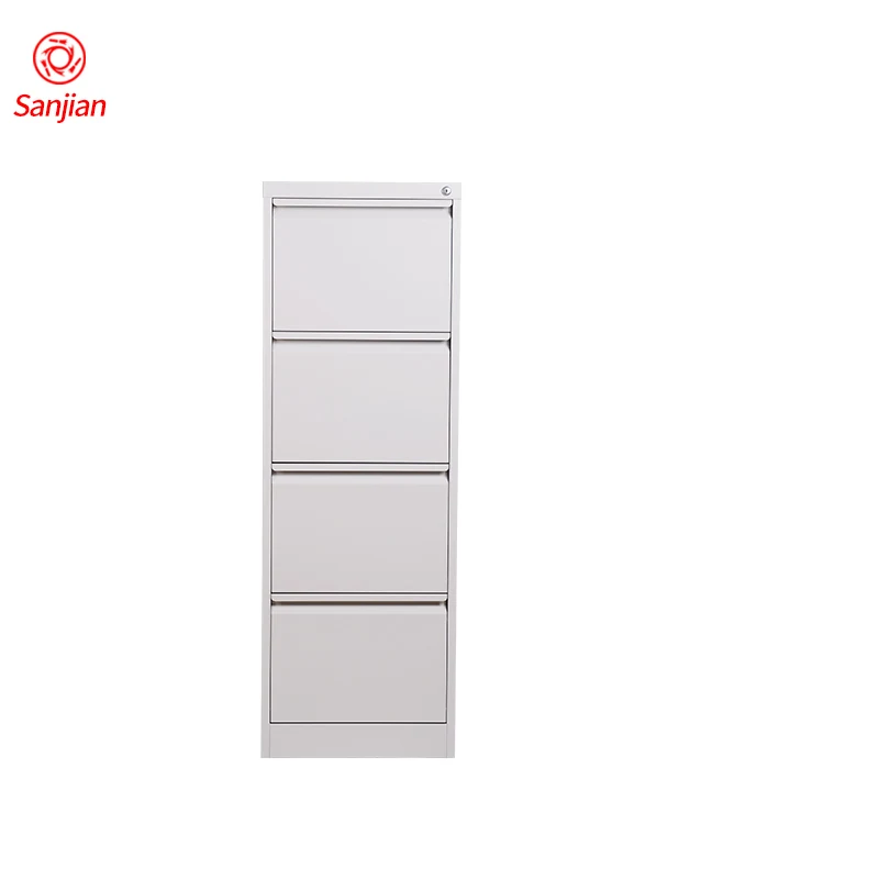 Luoyang Sanjian RAL 7035 Powder Coating Furniture Vertical Metal Steel 4 Drawers Filing Storage Cabinet