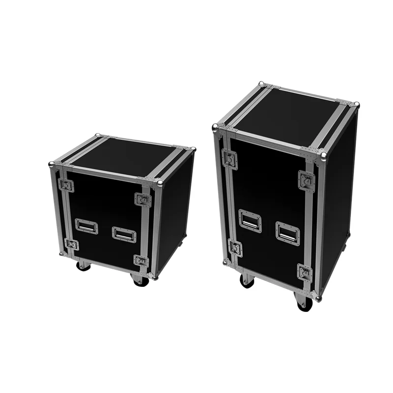 14U shockproof High Quality Road Case Transport and Storage   rack Flight Case
