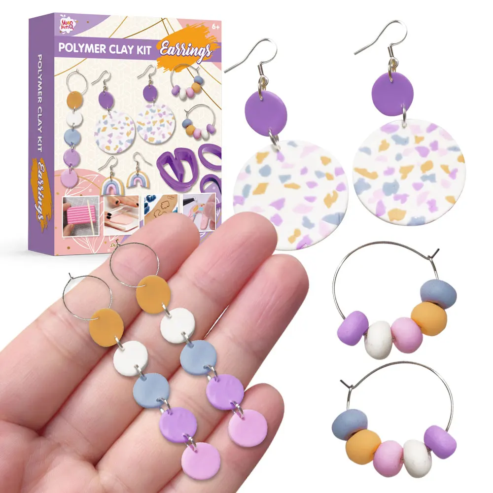 2024 DIY Polymer Clay Earring Making Kits And Bracelet Making Kit Jewelry Tools For Adults And Kids Present For Girls