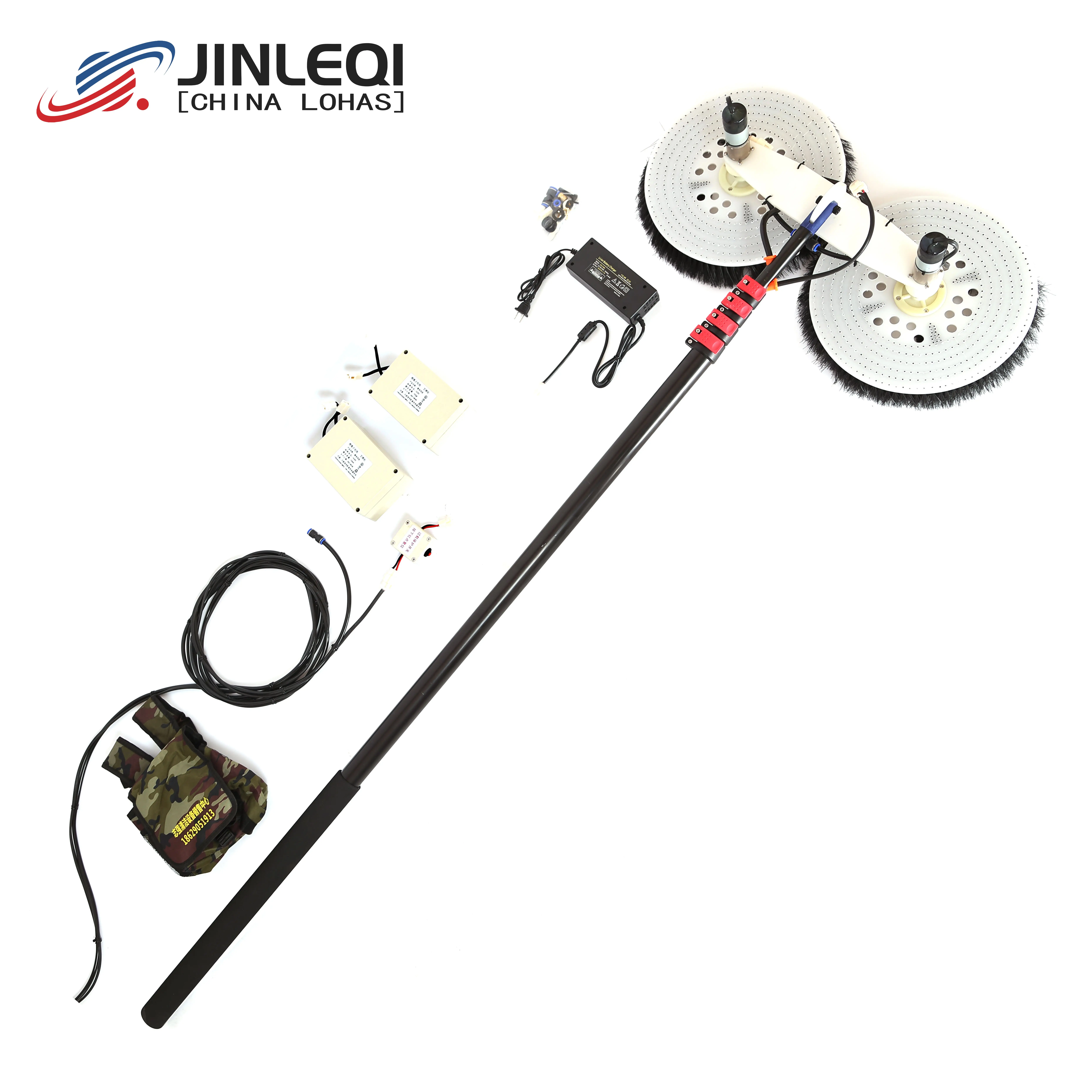 Jolech Water Fed Pole Equipment Solar Panel Cleaning Brush High Quality Cleaning Brush For Solar Panel Spin Scrubber