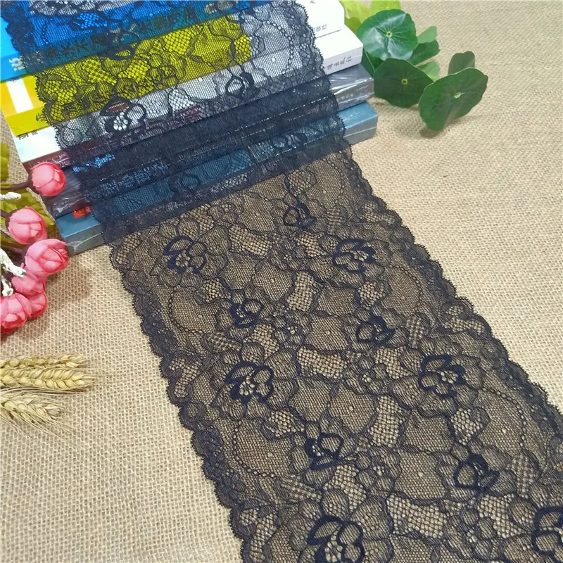 E1002 Width 18cm stretch fabric lace trim material For sew lace underwear Bra SexyLingeries clothing accessories