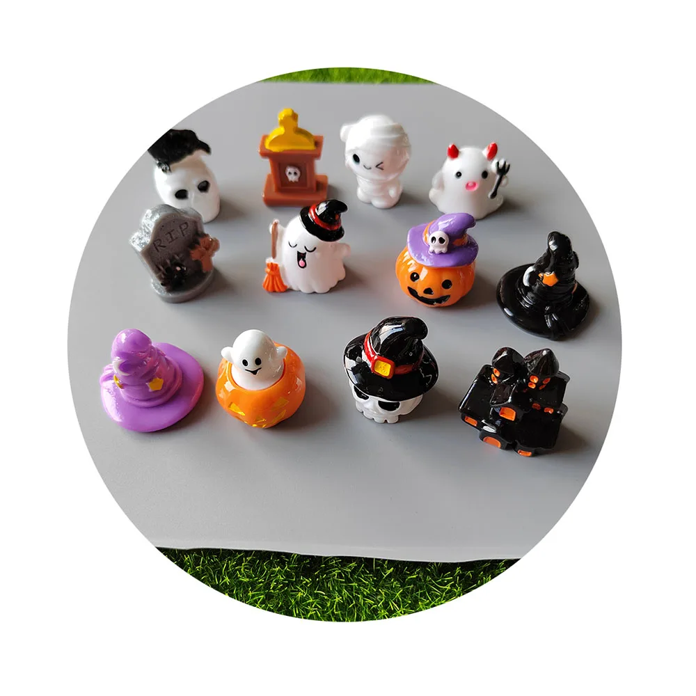 Resin Beads in Assorted Shapes Halloween Festival Gifts 3D Decors House Outdoor Embellishments Slime Toys DIY Craft