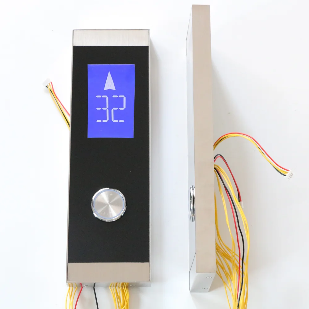 Parallel LCD White Display Wall Mounted LOP Panel For Elevator Spare Parts