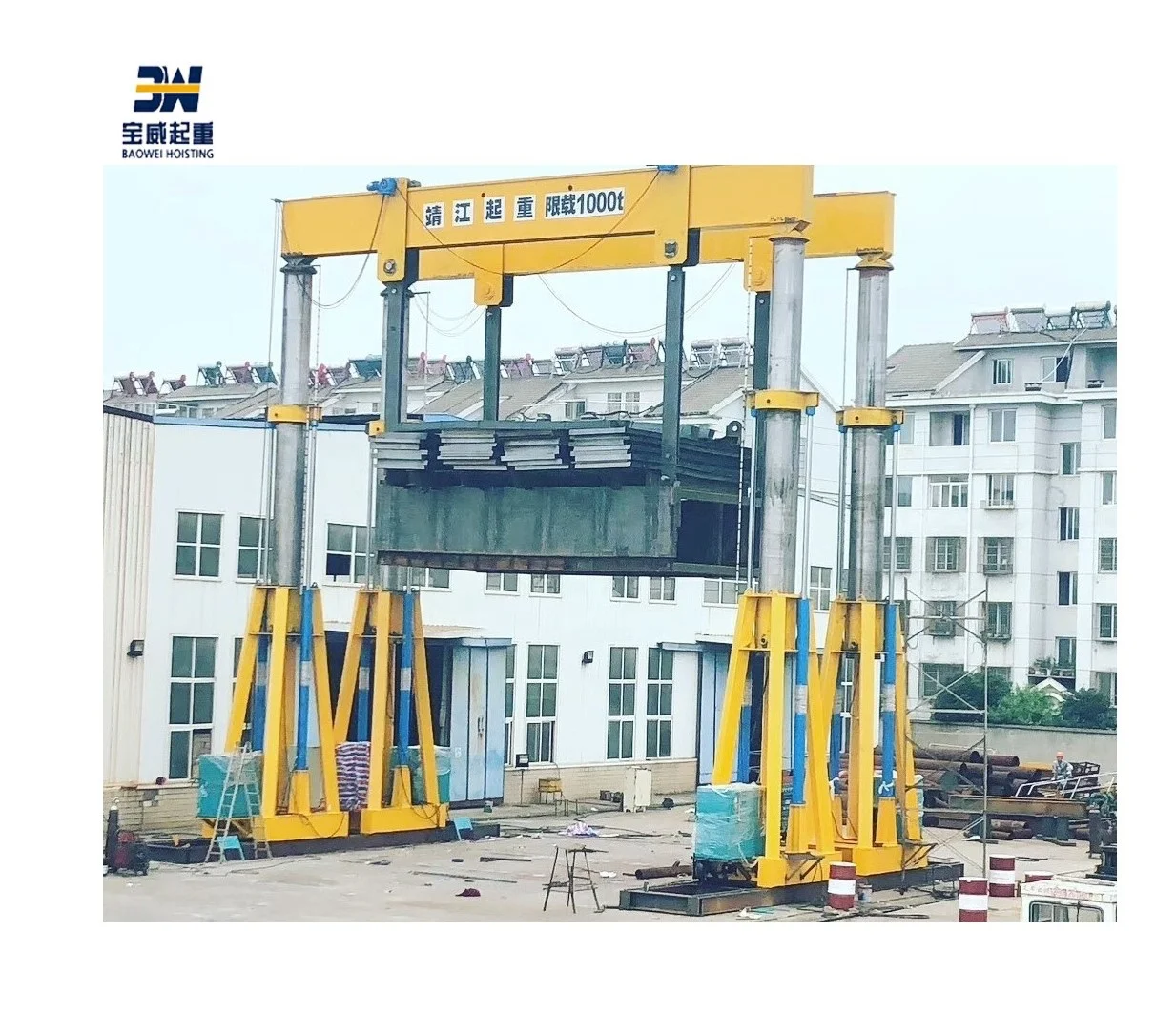 400ton New Mobile Hydraulic Gantry Crane 4 Jacks Tunnel Structure Lifting Engine Motor PLC Gear Pump Bearing Max Lifting 20m
