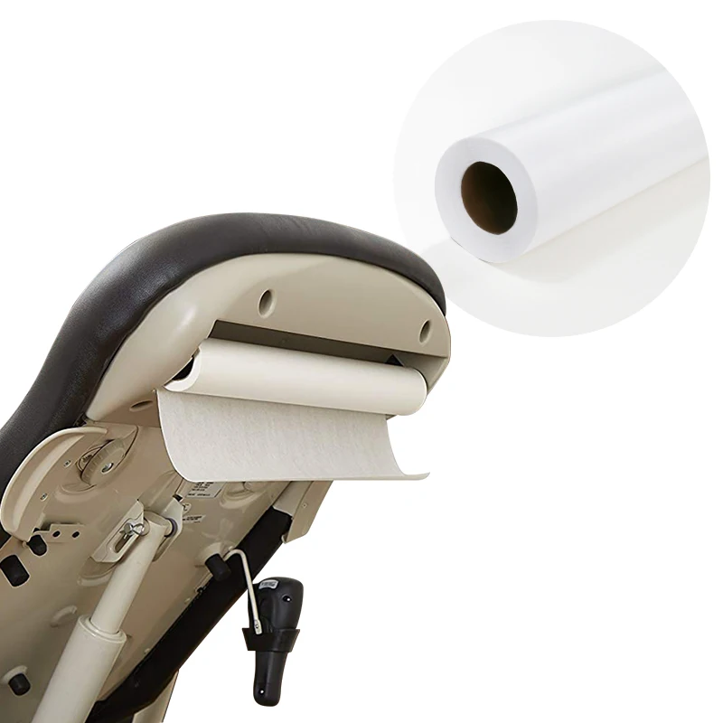 18 X 225 Smooth Texture Medical Exam Table Couch Paper Roll for Stretcher White Flat Sheet Grade a FUMO, OEM 15-20 Days Everyday