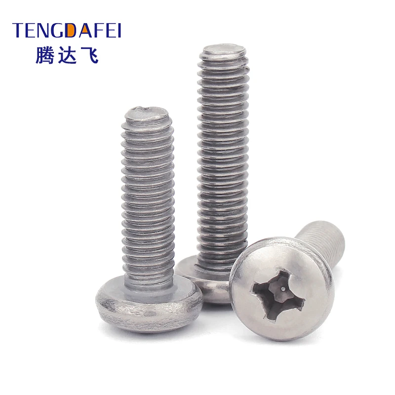Titanium screw Titanium bolts 818 pan head cross bolt round head screw titanium machine nail M3M4M5M6