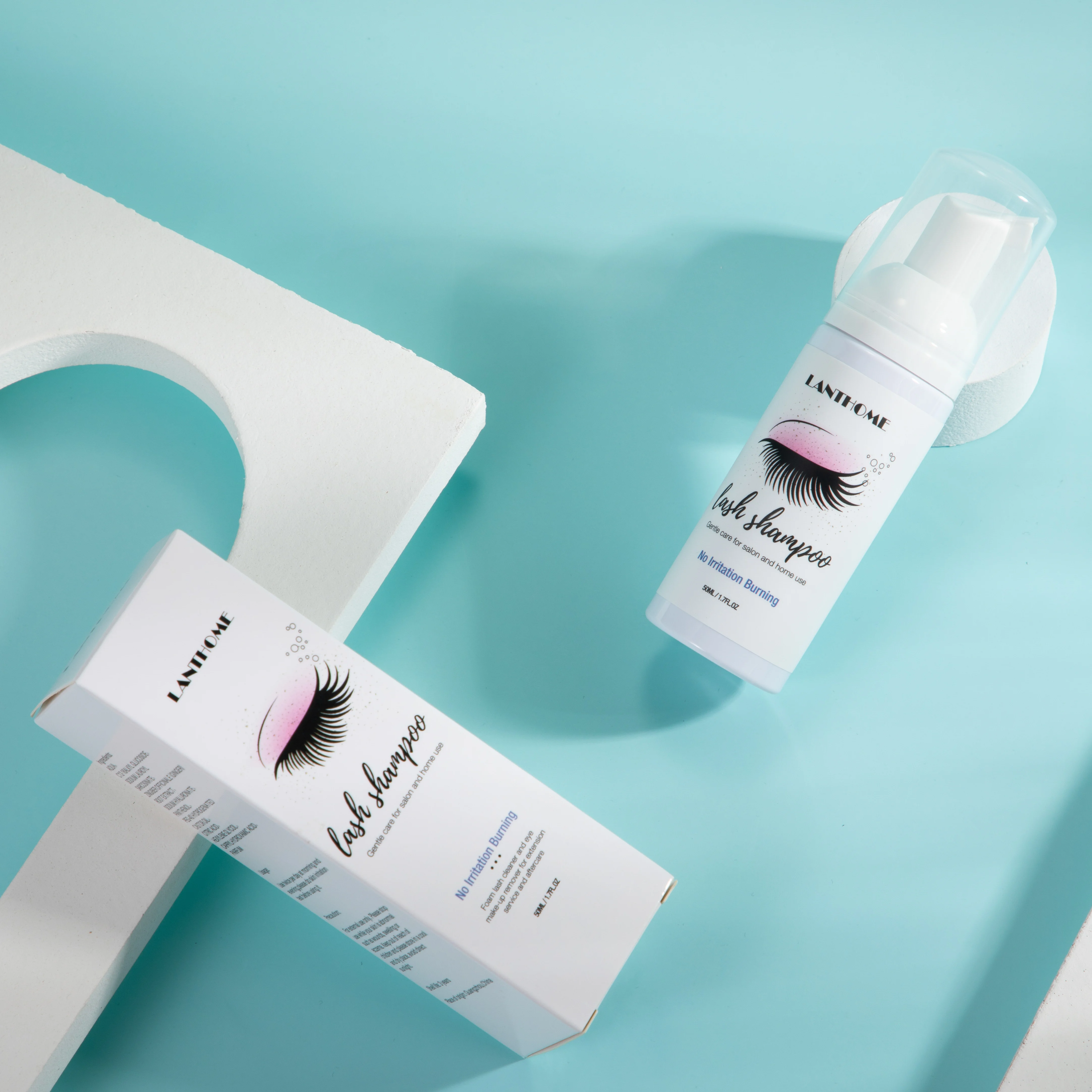 Lanthome Eye Makeup Remover Dispenser Eyelash Cleaner Lash Shampoo private label