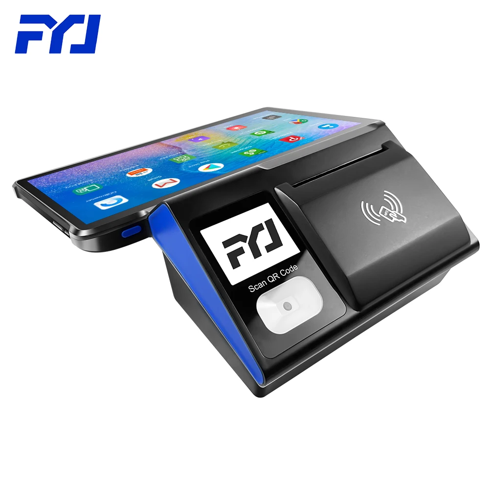 FYJ F1-T1 11' Android 13 Pos with Fingerprint Scanner Pos Software for Retail System Tablet with 80mm Printer