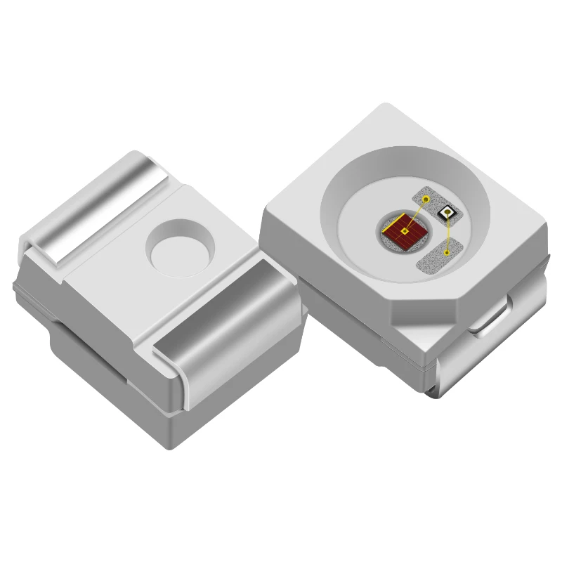 3528 plcc2 2 pins gold wire copper base 3528 amber led flat 3528 led smd