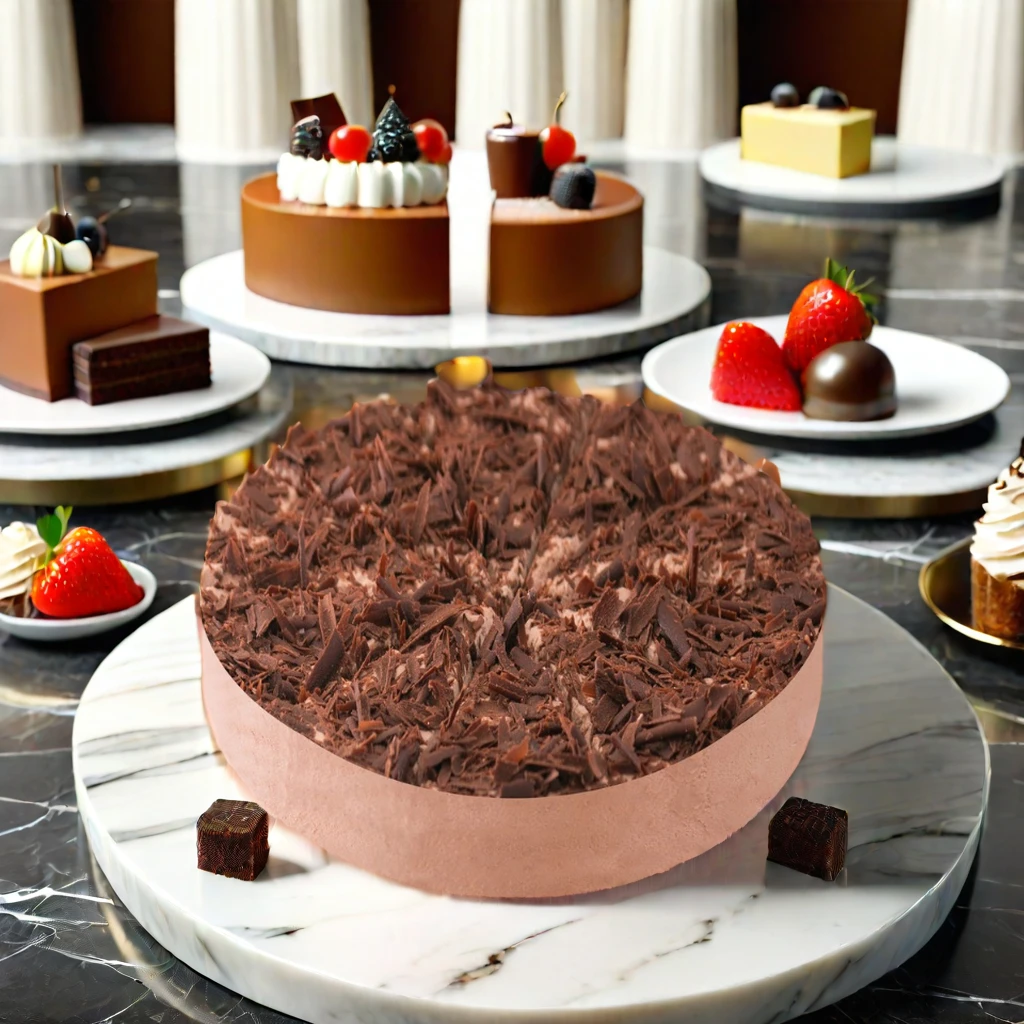 7 inches Black Forest Mousse Cheese Cake Cream and Tea Flavored Fresh and Frozen Styles Packaged in Box