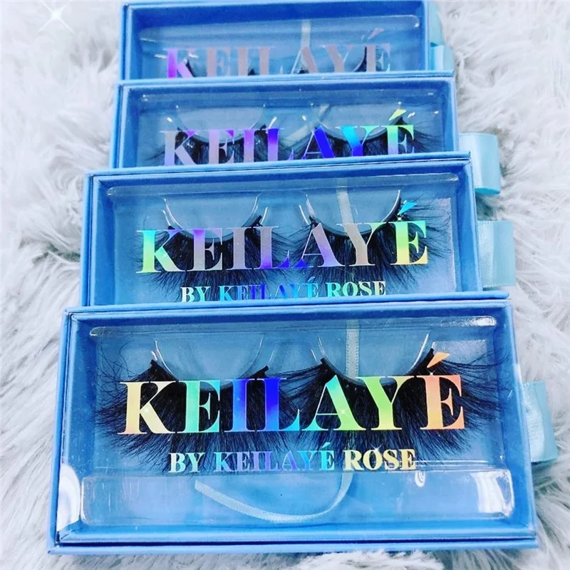 Wholesale faux mink lashes 3D silk lashes synthetic false eyelashes extensions custom eyelash packaging box