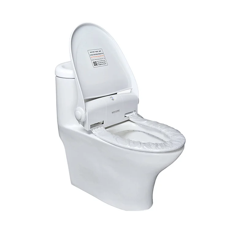 NAVISANI NS100B bathroom ceramic disposable toilet cover paper dispenser set soft close seat cover wc toilet seat lid cover