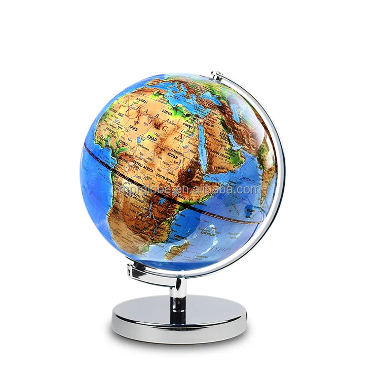 22.8CM Physical World Globe blue map globe with Sturdy base Fashion Gift Teaching Geography Globe