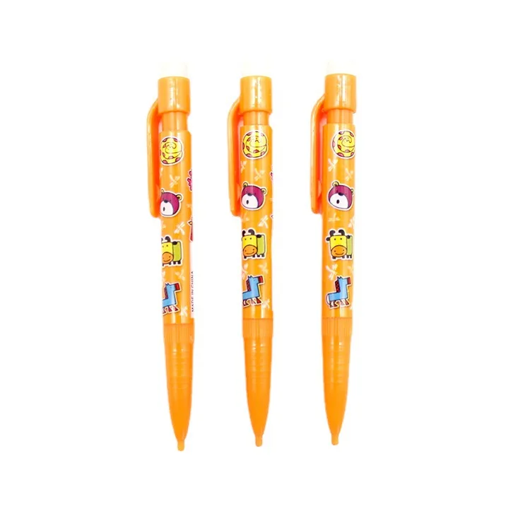 wholesale Price Cheap Logo Small Color Short Automatic Pencil Thermal Transfer Printing Plastic Mini Mobile Mechanical Pencil